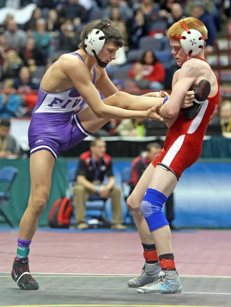 Wrestlers competing